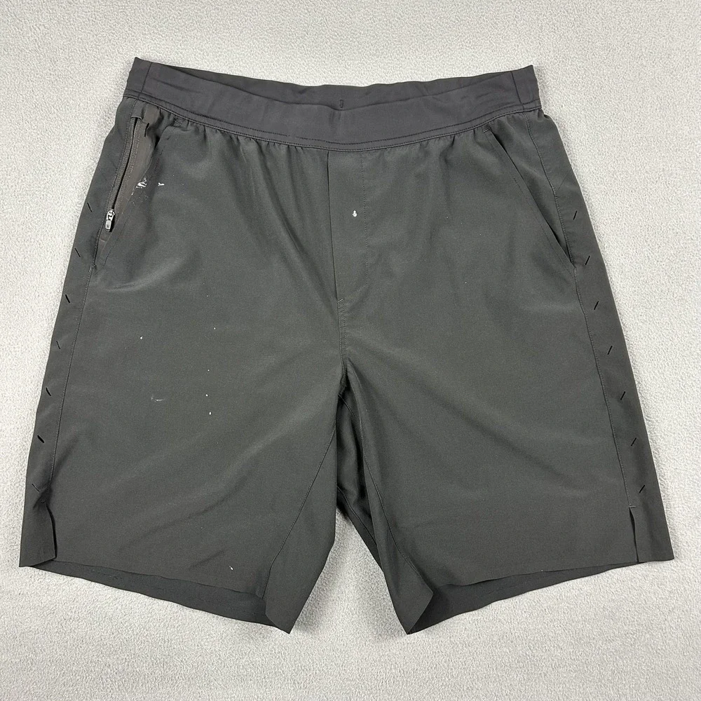Ten Thousand Shorts Mens Large Black‎ Athletic Running Zipper Pocket Reflective